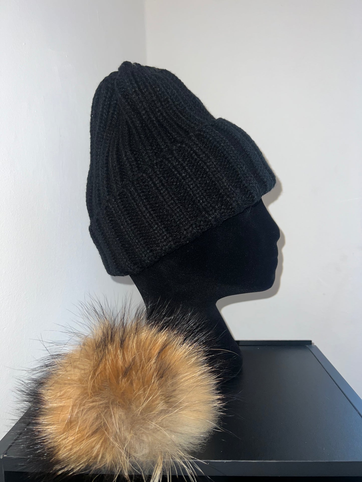 Raccoon Fur Beanie