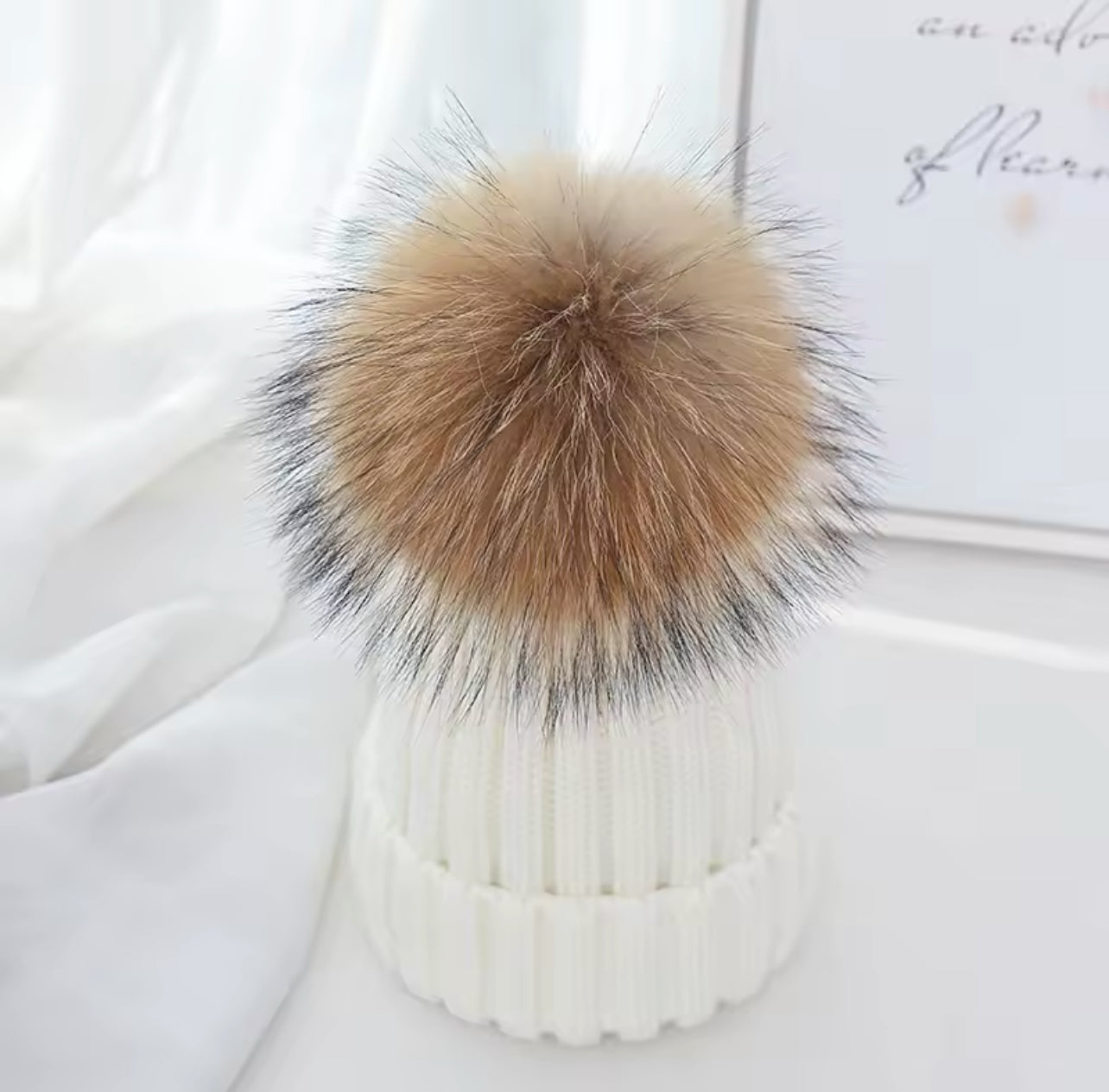 Raccoon Fur Beanie