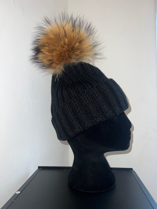 Raccoon Fur Beanie